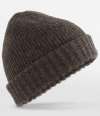 BB389 B389 Beechfield Stonefell Beanie Dark Brown Marl colour image